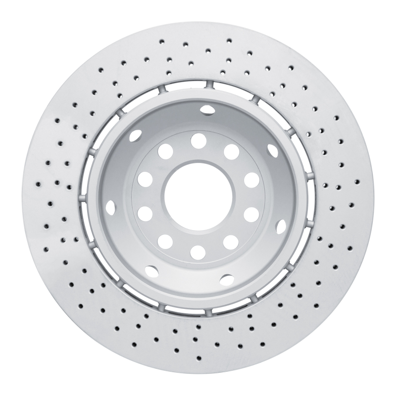 Audi RS6 Brake Rotor (1) - Right Rear - R1 Concepts - Drilled Carbon Alloy GeoMET - `03-`04